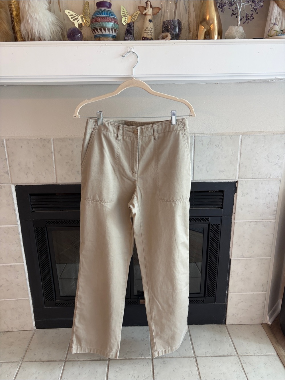 Van Heusen Beige Boot‑Cut Pants